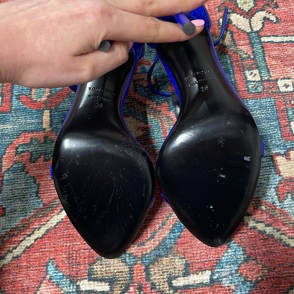 NWT TOM FORD Croc Iconic T 105 Sandal in cobalt size 36 / US 6 - Picture 11 of 13